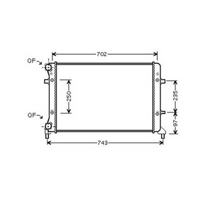Radiateur de refroidissement moteur pour AUDI A3 3/5 Portes 2008-2012, OEM: 1K0121251DF, Neuf