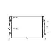 Radiateur de refroidissement moteur pour VOLKSWAGEN GOLF VII ph.1 2012-2016, OEM: 5Q0121251EQ, Neuf
