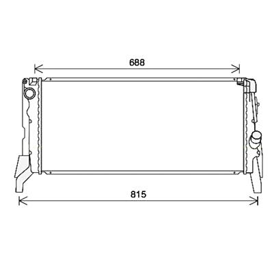 Radiateur de refroidissement moteur pour BMW Serie 2 F45/F46 ACTIVE TOURER 2014-2017, OEM: 17117617635, Neuf