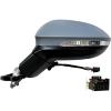 Rtroviseur xterieur gauche lectrique pour VOLKSWAGEN GOLF VIII depuis 2020, dgivrant, feu clignotant, lumiere de courtoisie  led, mmoire, 11 pins, Neuf  peindre