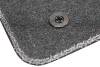 Kit 4 Tapis de sol Auto pour FIAT 500 de 2007 à 2015, avec sigle 500 moquette noire et CLIPS, Neuf