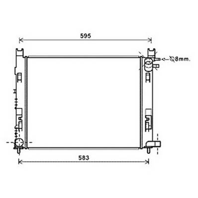 Radiateur de refroidissement moteur pour RENAULT CAPTUR 2013-2017, OEM: 214107326R, Neuf