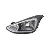 Phare avant gauche pour HYUNDAI i10 I phase 3 2013-2016, H4+H7, prédisposé pour réglage électrique, parabole noire, Neuf
