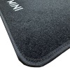 Kit 4 Tapis de sol Auto pour MINI ONE/COOPER F56, 2014-2024, modèle 3 portes, avec sigle MINI, moquette noire, avec CLIPS, Neuf