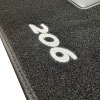 Kit 4 Tapis de sol Auto pour PEUGEOT 206CC de 2000 à 2007, avec sigle 206, avec CLIPS, Neuf