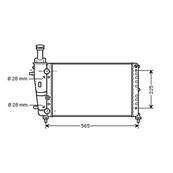 Radiateur de refroidissement moteur pour LANCIA Y ph.1 1996-2003, OEM: 46414171, Neuf