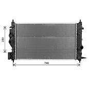 Radiateur de refroidissement moteur pour OPEL ZAFIRA B ph.2 2008-2011, OEM: 1300348, Neuf