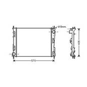 Radiateur de refroidissement moteur pour RENAULT TWINGO I ph.1 1993-1998, OEM: 8200448552, Neuf