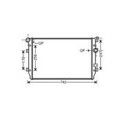 Radiateur de refroidissement moteur pour VOLKSWAGEN TIGUAN I ph.1 2007-2011, OEM: 5N0121253H, Neuf