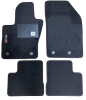 Kit 4 Tapis de sol Auto pour FIAT 500X 2015-2018, avec sigle 500X, moquette noire, avec CLIPS, Neuf
