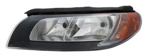 Phare Optique avant gauche pour VOLVO V70 III phase 1, 2007-2012, fond noir, H7+H9, Neuf