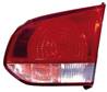 Feu arrière droit intérieur pour VOLKSWAGEN GOLF VI 2008-2012 rouge/blanc (type Valeo) partie hayon