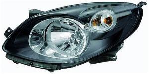 Phare Optique avant gauche pour RENAULT TWINGO II phase 1, 2007-2011, H4, fond noir, Neuf