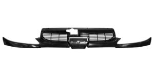 Grille de calandre supérieure pour PEUGEOT 206 CC, 2000-2007, complète, sous phares, à peindre