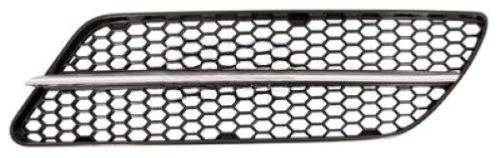 Grille gauche pare chocs pour ALFA ROMEO 147 phase 2 de 2004 a 2010, noire, moulure satinée, Neuve
