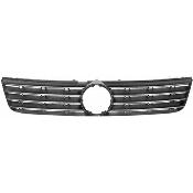 Grille radiateur centrale pour VOLKSWAGEN PASSAT B5 ph. 1 1996-2000, moulure chrome, noire, Mod. S.W, Neuve