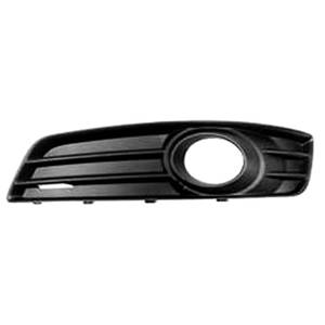 Grille de calandre gauche pour AUDI A3 II ph.2 SPORTBACK 2008-2012, noire, (fermé), trou feu AB