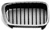 Calandre grille droite pour BMW série 3 E46, 2001-2004, noir, profil chromé, Neuve