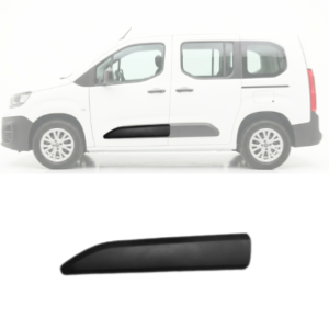 Moulure latérale avant gauche pour PEUGEOT PARTNER III phase 2 depuis 2024, noire, avec clip de montage, Neuve
