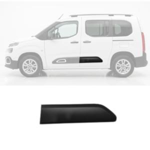 Moulure latérale arrière gauche pour PEUGEOT PARTNER III phase 2 depuis 2024, noire, avec clip de montage, Neuve