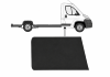 Moulure latérale de porte avant droite pour FIAT DUCATO depuis 2018, noire, empattement moyen, version châssis plateau, avec kit adhésif, Neuve