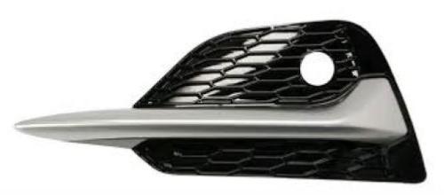 Grille pare chocs avant gauche pour NISSAN QASHQAI 2017-2021, avec trous capteur, profile chromée argent, Neuve