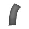 Embout - Tour d'aile avant gauche pour PEUGEOT BOXER II ph.2 2014-2023, partie avant, noire, Neuf