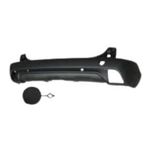 Pare-chocs arrière pour PEUGEOT 2008 phase 1 2013-2016, trous radar + supports, noir gaufré, Neuf