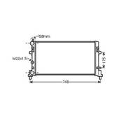 Radiateur de refroidissement moteur pour VOLKSWAGEN POLO V ph.1 2009-2014, OEM: 6R0121253, Neuf
