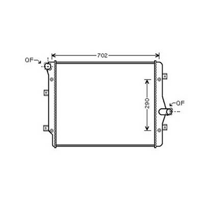 Radiateur de refroidissement moteur pour SKODA OCTAVIA II ph.1 2004-2009, OEM: 1K0121251AB, Neuf