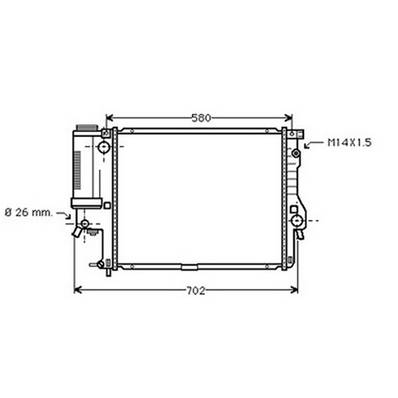 Radiateur de refroidissement moteur pour BMW Serie 5 E39 1995-2000, OEM: 17111740699, Neuf
