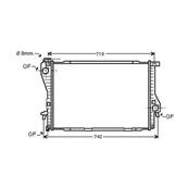 Radiateur de refroidissement moteur pour BMW Serie 5 E39 1995-2000, OEM: 1436063, Neuf