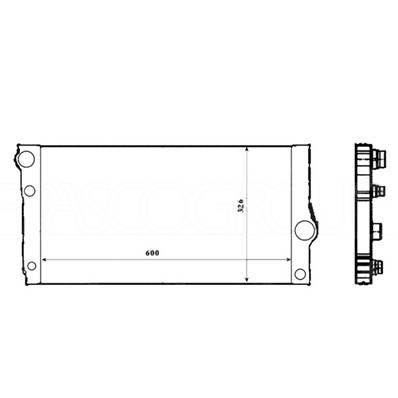 Radiateur de refroidissement moteur pour BMW Serie 5 F10 2010-2013, OEM: 17107562587, Neuf