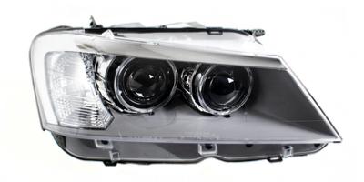 Phare Optique avant droite pour BMW X3 F25 2010-2015, bi-xenon, avec moteur, noir, à LED, Neuf