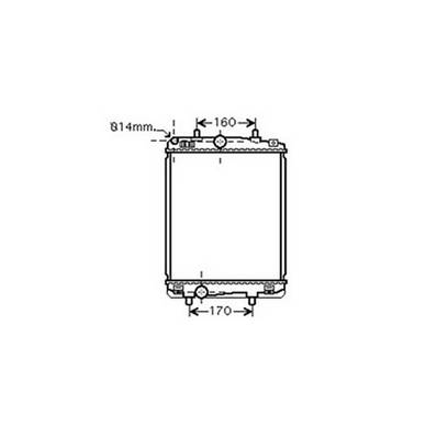 Radiateur de refroidissement moteur pour PEUGEOT 107 ph.1 2005-2008, OEM: 1330P2, Neuf