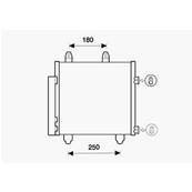 Condenseur de Climatisation pour CITROËN C1 II ph.1 depuis 2014, OEM: B000995480, Neuf