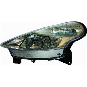 Phare Optique avant gauche pour CITROËN C3 I phase 2, 2005-2008, H7+H1, (Pluriel), Neuf