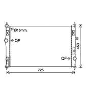 Radiateur de refroidissement moteur pour OPEL VIVARO II 2014-2019, OEM: 9678711180, Neuf