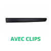 Moulure baguette lat�rale sur porte avant droite pour PEUGEOT PARTNER I phase 2, 2002-2008, RANCH, Noire, avec clips, Neuve