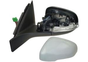 Rétroviseur gauche pour VOLVO V70 III phase 1 depuis 2012, rabattable électriquement, sonde, dégivrant, rabattable électriquement, feu clignotant à LED, Neuf à peindre