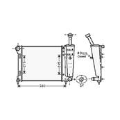 Radiateur de refroidissement moteur pour FORD KA 2009-2016, OEM: 51934449, Neuf