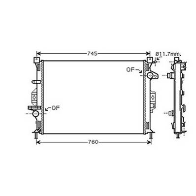 Radiateur de refroidissement moteur pour VOLVO XC60 I ph.1 2008-2013, OEM: 1377541, Neuf