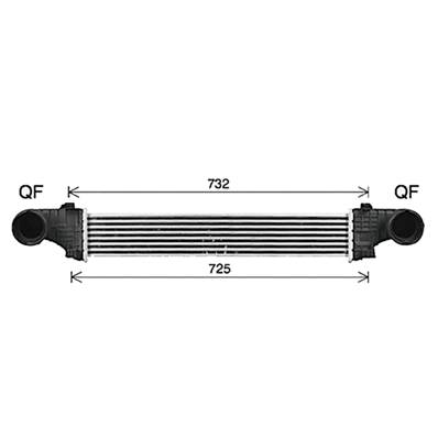 Intercooler pour MERCEDES CLASSE E 2002-2006 (W211), OEM: 2115002602, Neuf