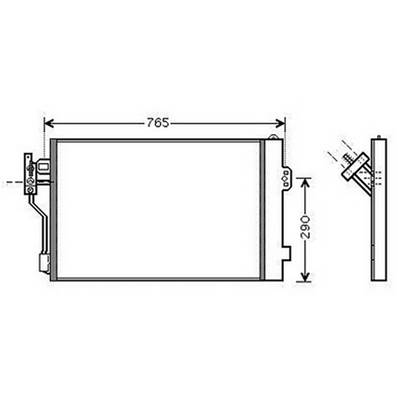 Condenseur de Climatisation pour MERCEDES VITO II ph.1 2003-2010 (W639), OEM: A6398350370, Neuf