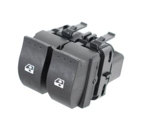 Interrupteur/Bouton de lève vitre électrique sur porte avant gauche pour RENAULT CLIO II phase 2, 2001-2005, 2 boutons, noir, Neuf