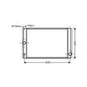 Radiateur de refroidissement moteur pour TOYOTA AURIS 2011-2012, OEM: 164000N060, Neuf