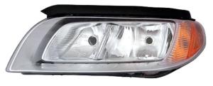 Phare Optique avant gauche pour VOLVO V70 III phase 2 depuis 2013, fond chromé, H7+H9, à LED, Neuf