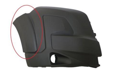 Crosse pare chocs avant droit pour OPEL MOVANO II depuis 2024, noir, avec antibrouillard, pour mod. avec elargisseur, cache crochet, Neuf