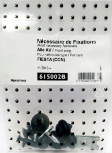 Kit de fixation assemblage Aile avant pour FORD FIESTA 2012-2016 (TOUS MODÈLES) Neuf