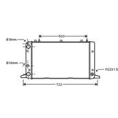 Radiateur de refroidissement moteur pour AUDI 80 B4 1991-1994, OEM: 893121253A, Neuf